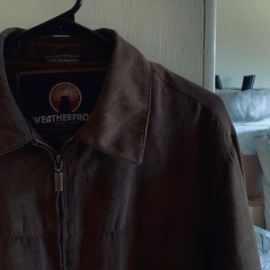 Dark brown suede Weatherproof bomber
